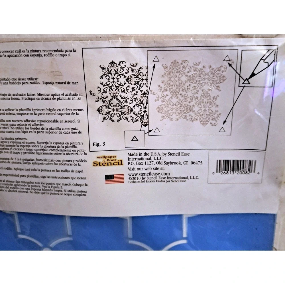 Stencil Ease Iron Lattice Wall‎ Floor Stencil 19.5in Reusable Geometric NEW